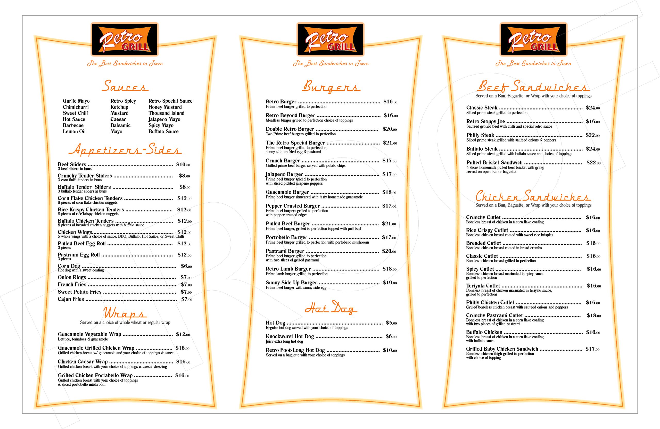 Our Menu 